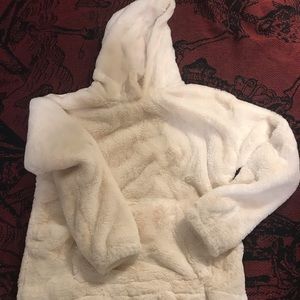 White fluffy hoodie